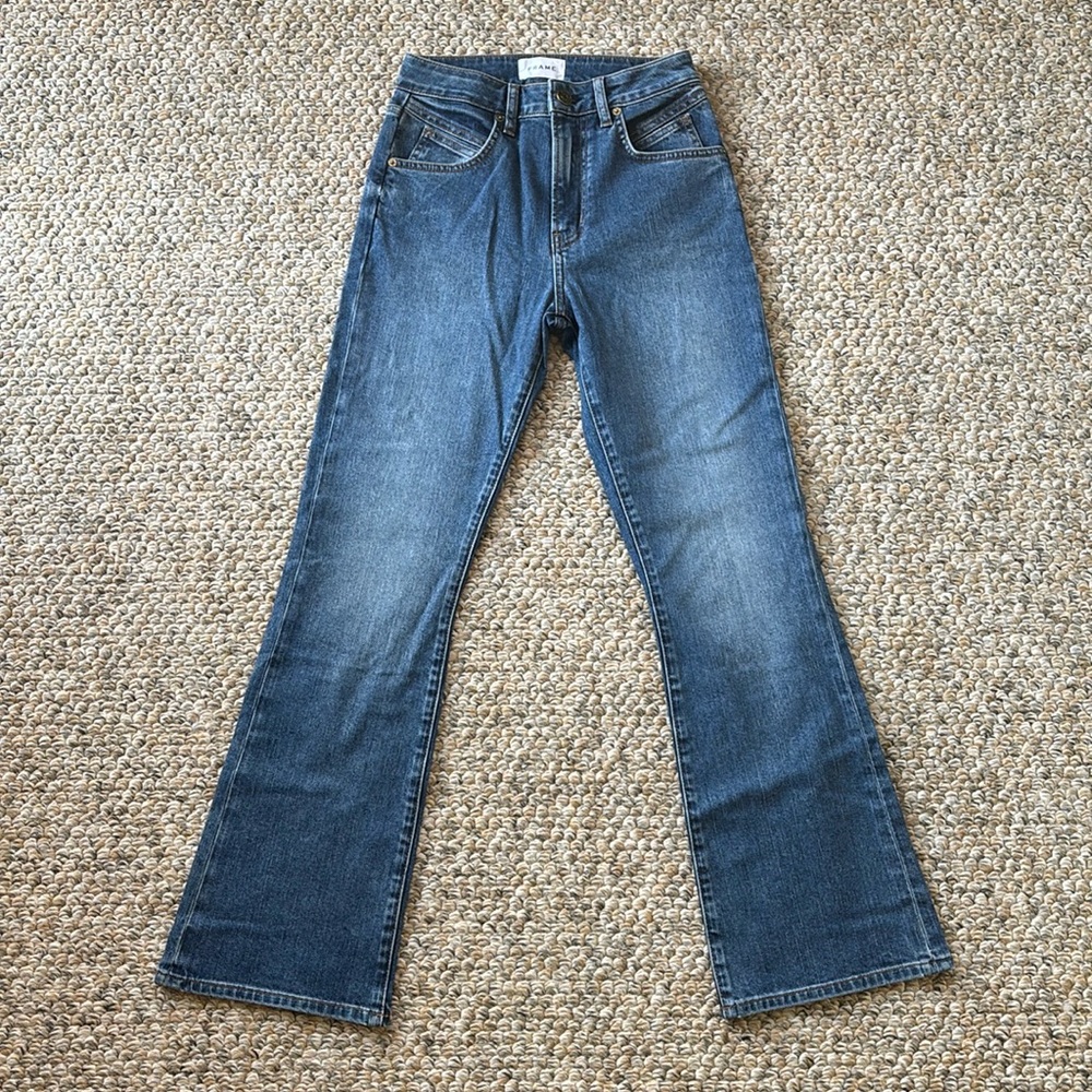 Frame jeans Seamed Pocket 70s Crop Mini Boot